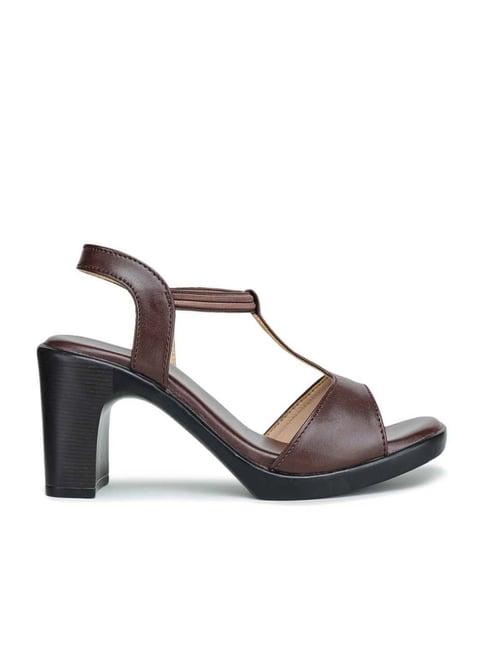 shezone brown ankle strap sandals