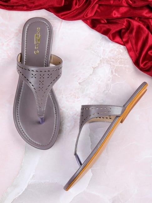 shezone grey t-strap sandals