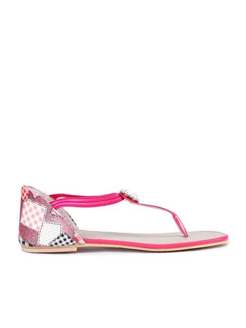 shezone pink t-strap sandals