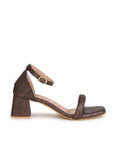 shezone women's copper ankle strap sandals