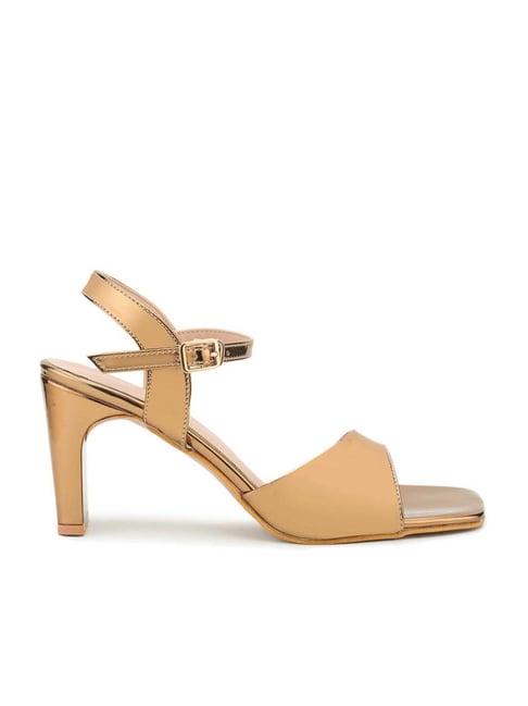 shezone women's copper ankle strap sandals