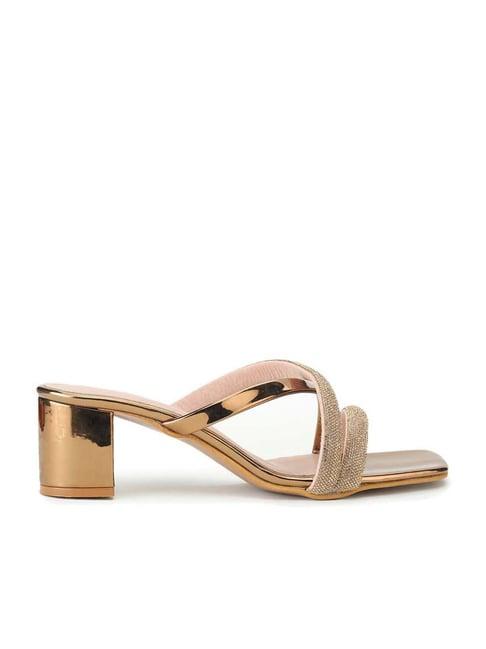 shezone women's copper cross strap sandals