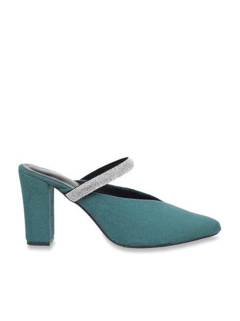 shezone women's green mule shoes