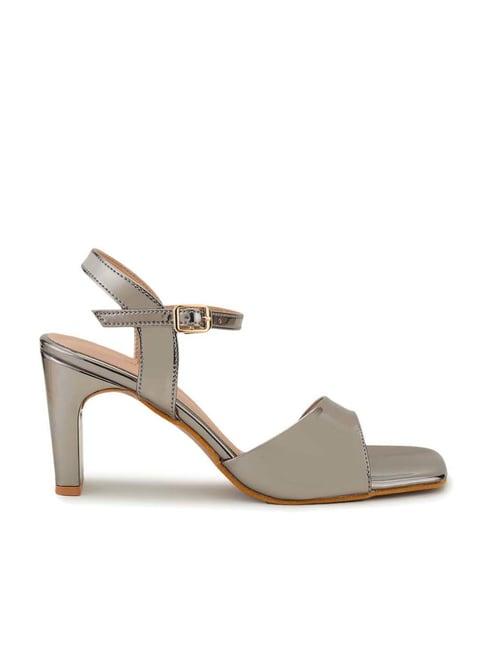 shezone women's grey ankle strap sandals