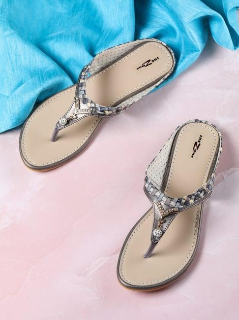 shezone women's grey thong sandals