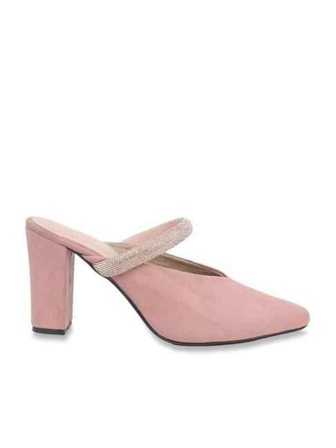 shezone women's peach mule shoes