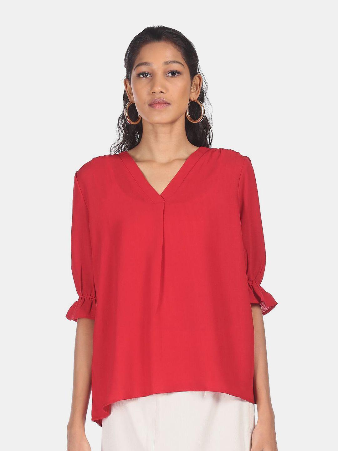 shffl red solid top