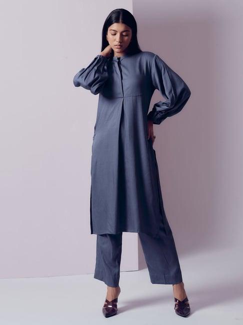 shibui blue lagoon colour me beautiful anywhere kurta and pant