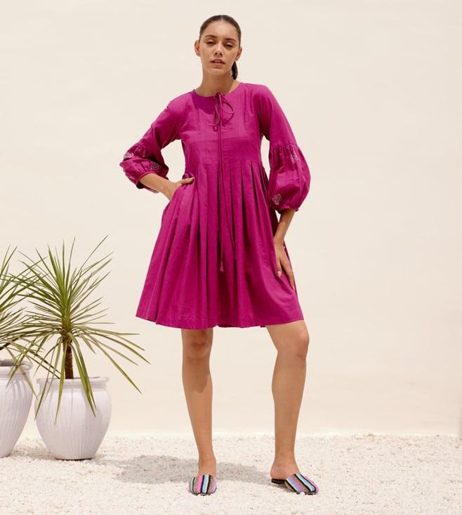 shibui magenta breathe mid summer dress