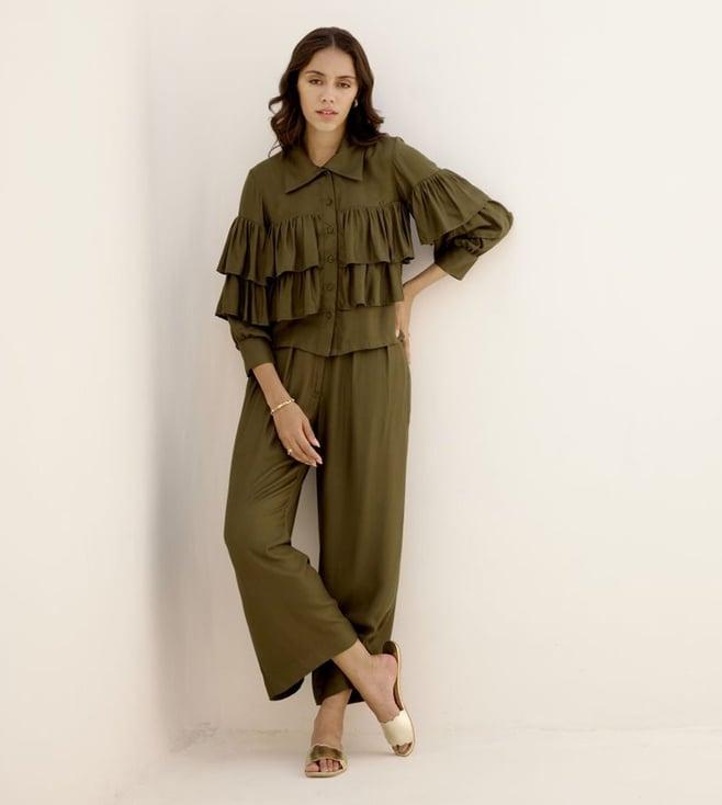 shibui olive breathe grace shirtwith pant