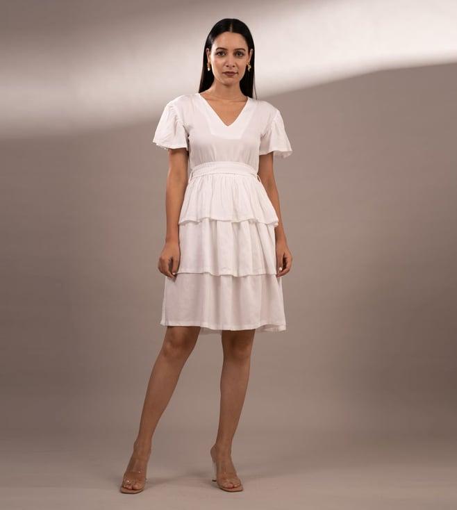 shibui white white harmony bela dress