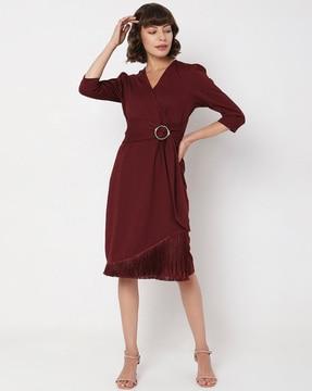 shift dress with fringes
