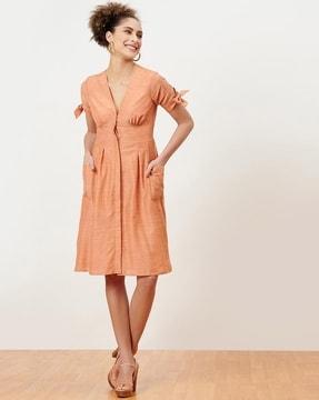 shift dress with patch pockets