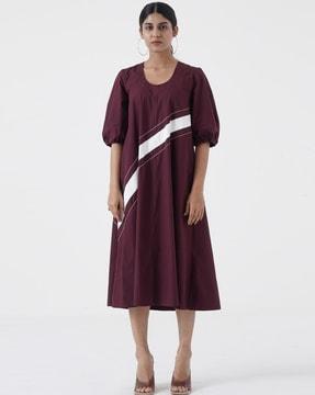 shift dress with peasant sleeves