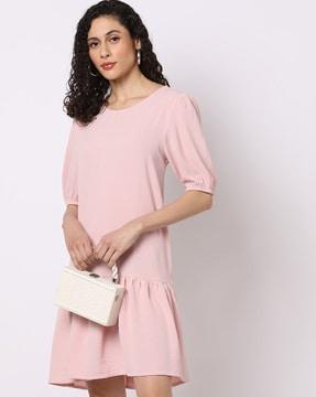 shift dress with pep hemline