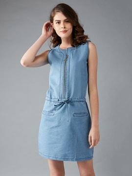 shift dress with welt pockets