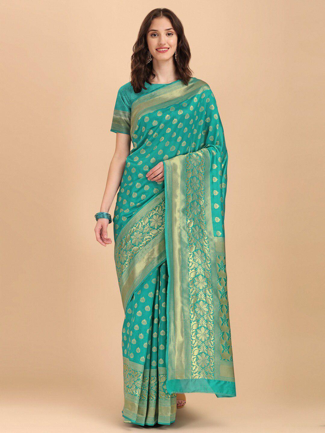 shijila ethnic motifs woven design zari detailed kanjeevaram saree