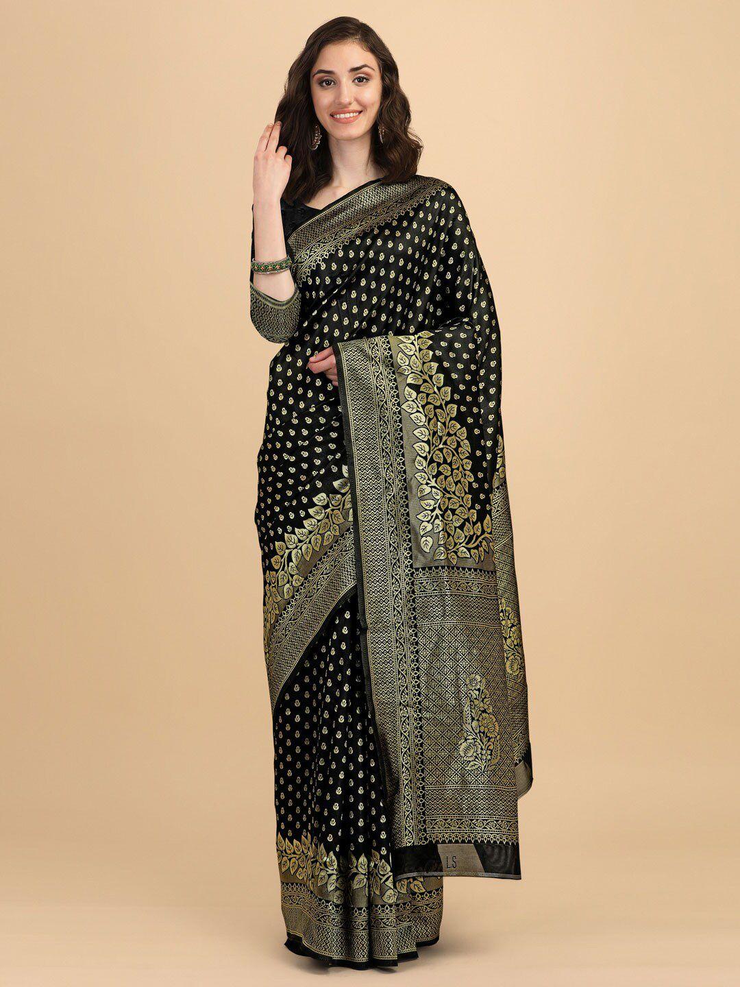 shijila ethnic motifs woven design zari kanjeevaram saree