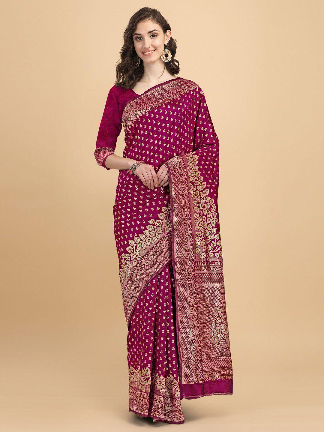 shijila ethnic motifs woven design zari kanjeevaram saree