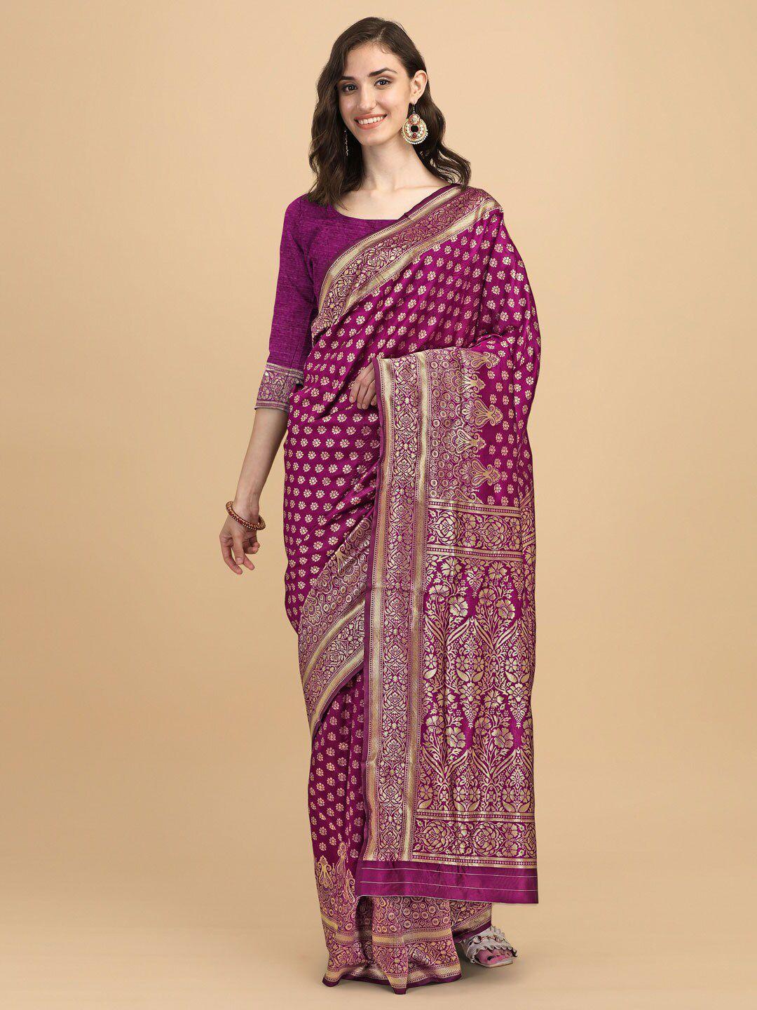 shijila ethnic motifs woven design zari kanjeevaram saree