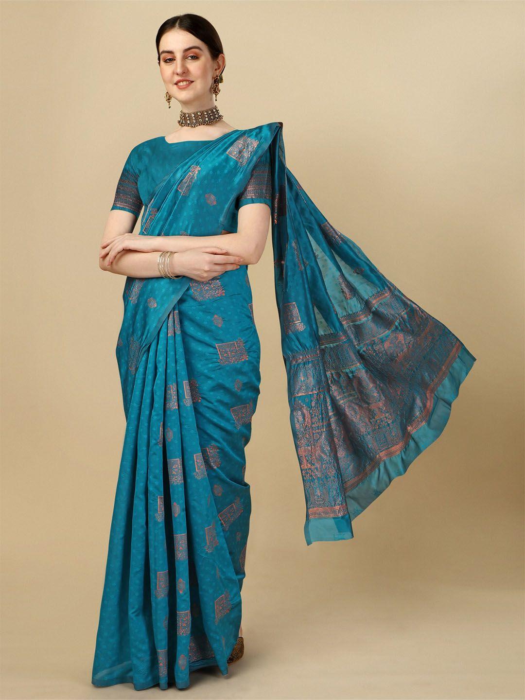 shijila ethnic motifs woven design zari kanjeevaram saree