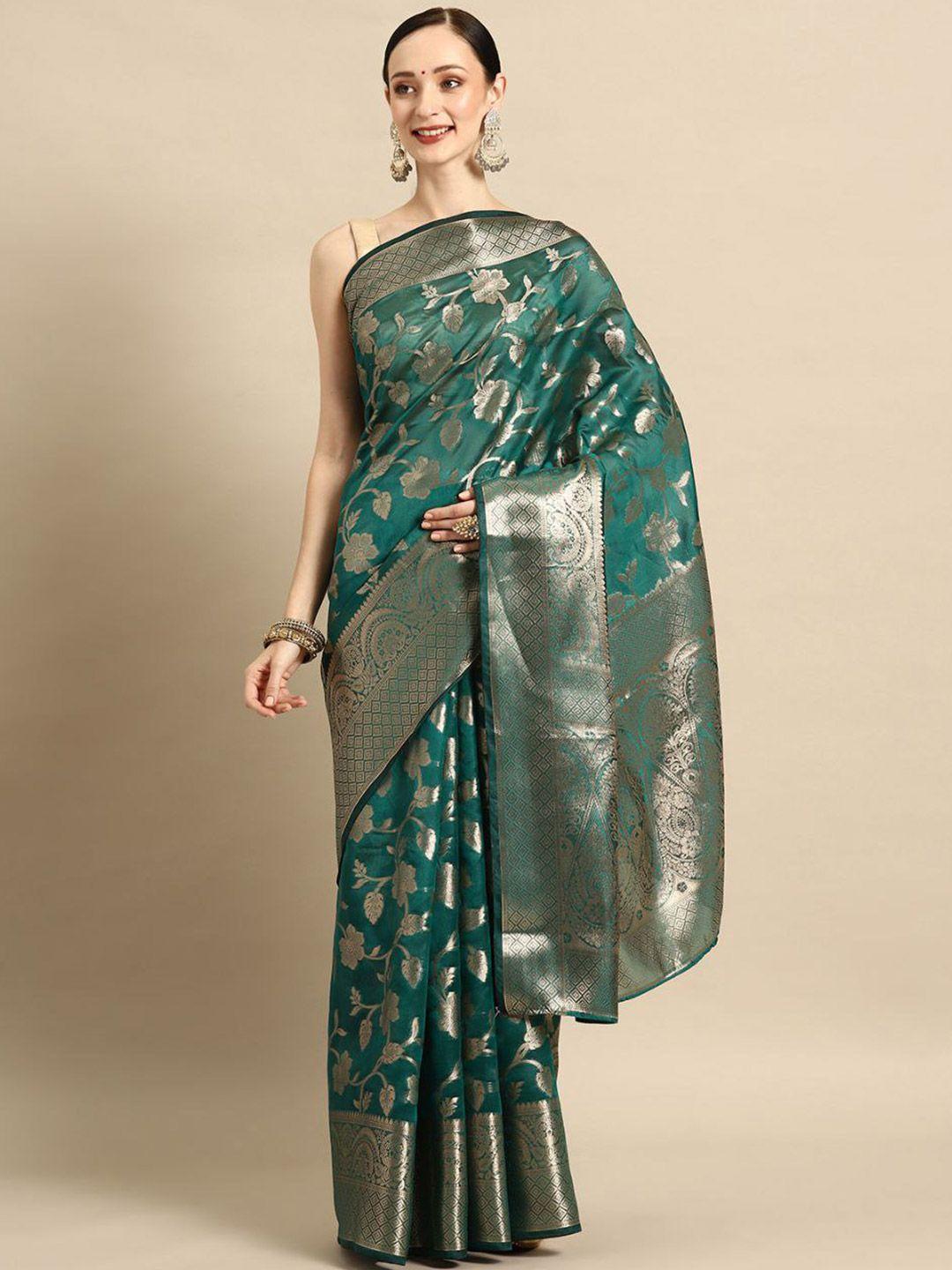 shijila woven design zari organza kanjeevaram saree