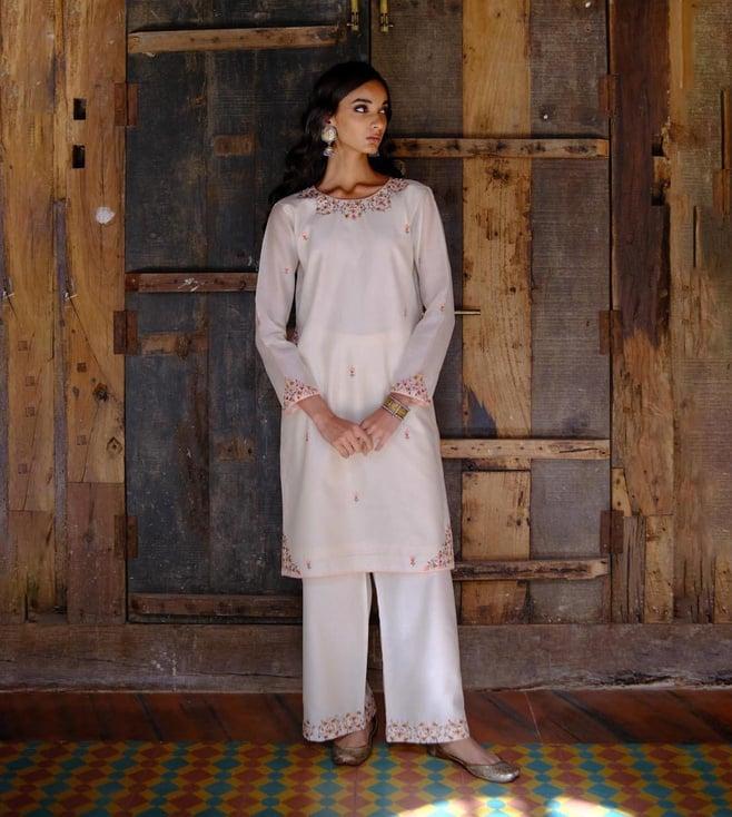 shikha mehta ivory shikha mehta mira kurta with payjama