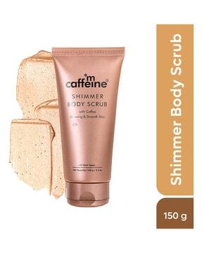 shimmer body scrub with coffee for smooth & glowing skin