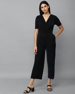 shimmer jumpsuit with insert pockets