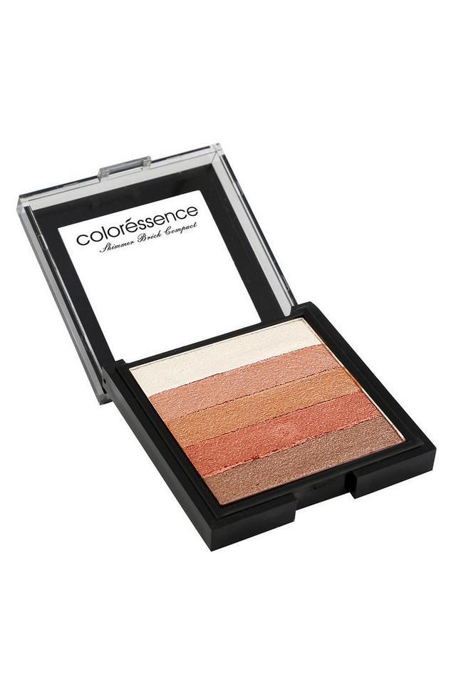 shimmer brick compact multi-purpose pigmented highlighter and blusher palette (bronze)