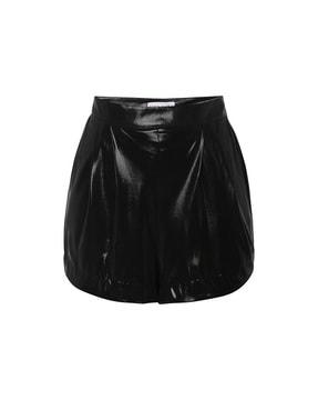 shimmer shorts with elasticated waist