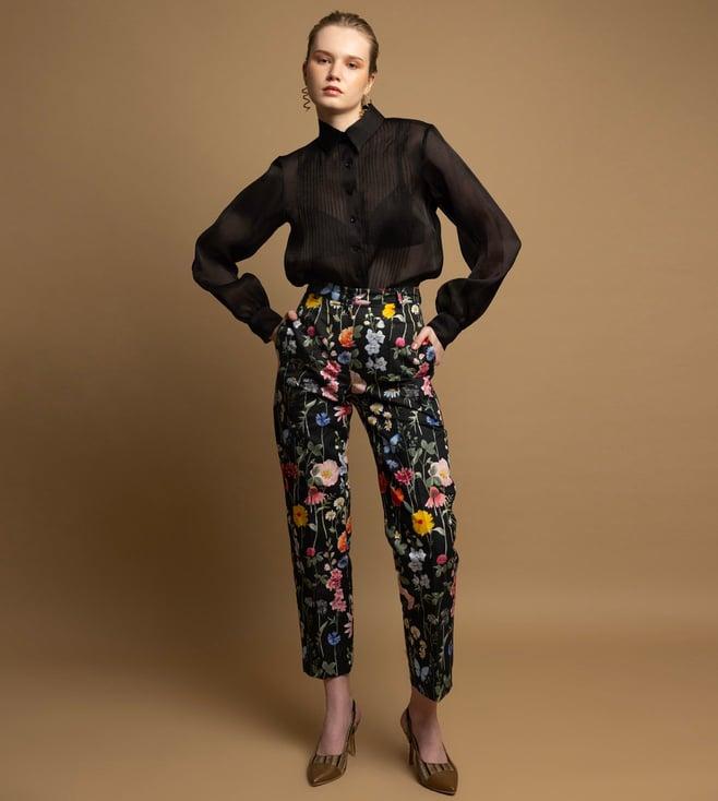 shimona black blossom trousers