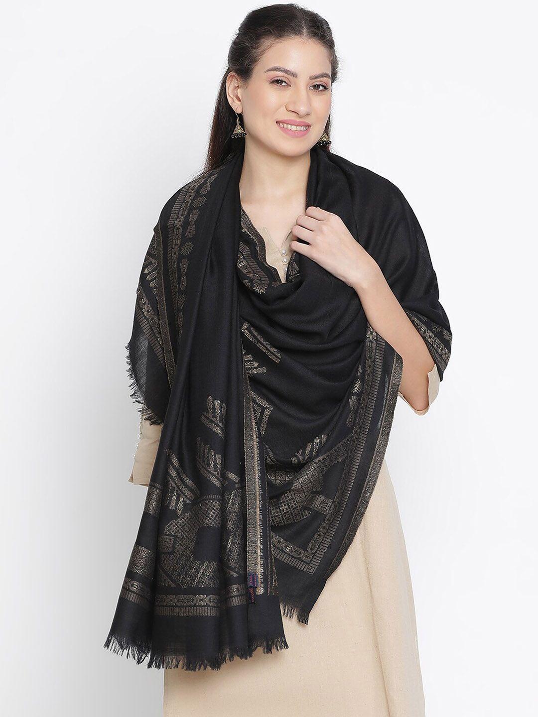 shingora ethnic motifs woven design jacquard shawl