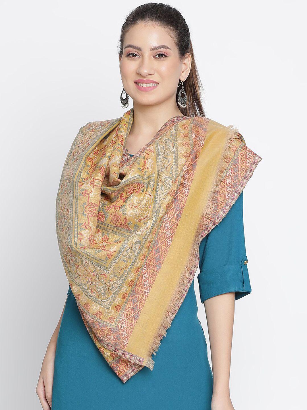shingora ethnic motifs woven design woolen  shawl