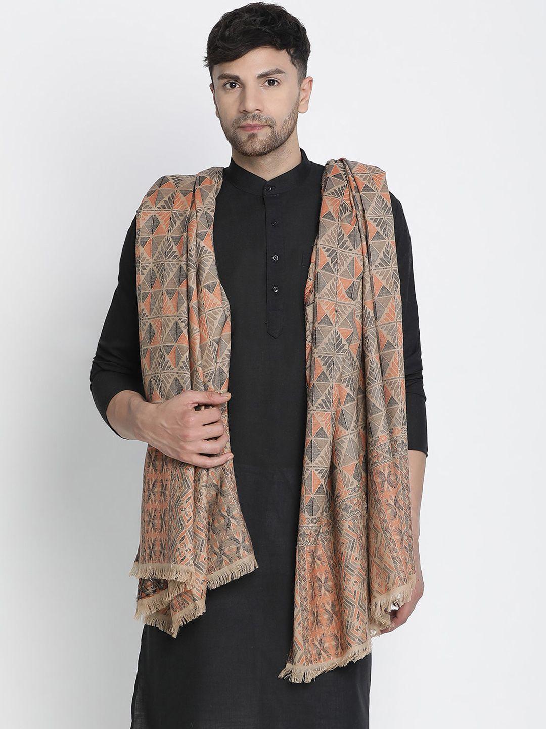 shingora ethnic motifs woven design woollen shawl