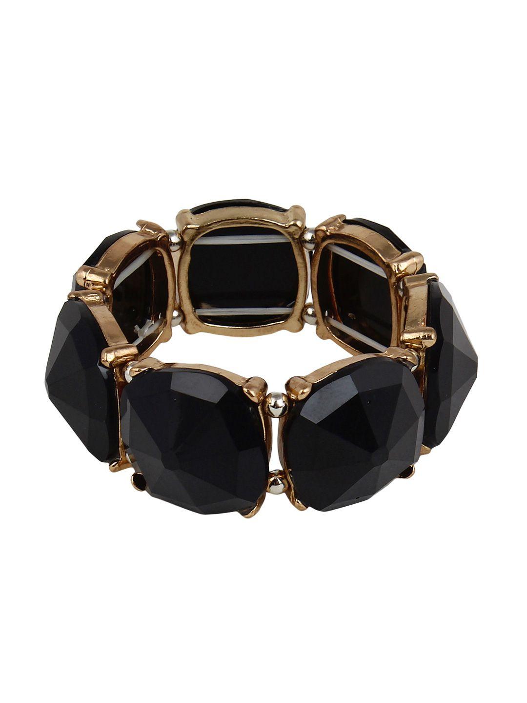 shining diva fashion black bracelet