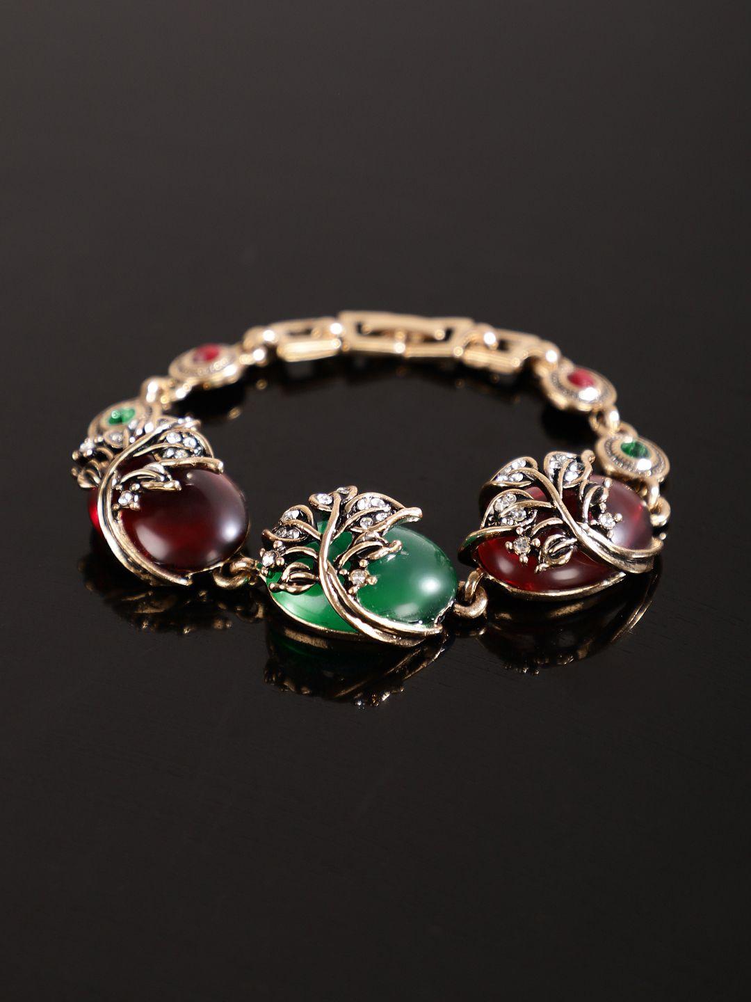 shining diva fashion gold-plated charm bracelet