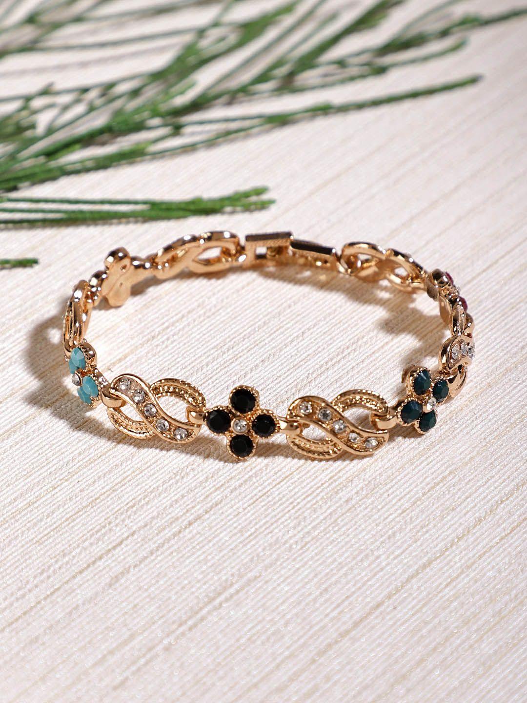 shining diva fashion gold-toned bracelet