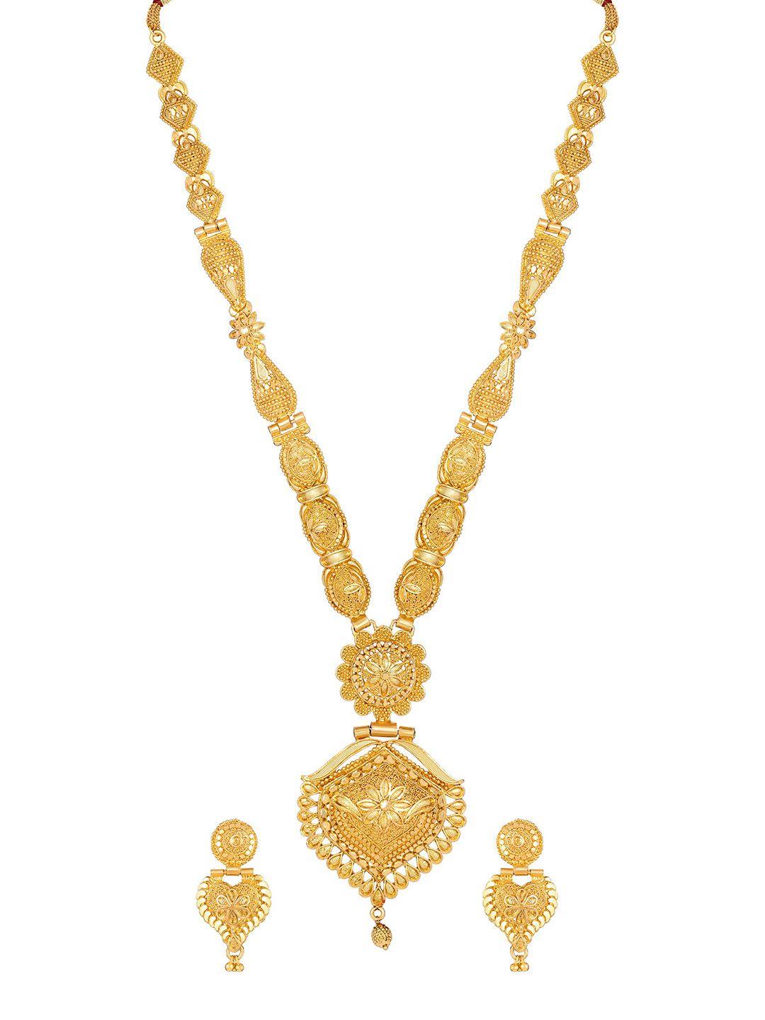shining diva gold-plated jewellery set