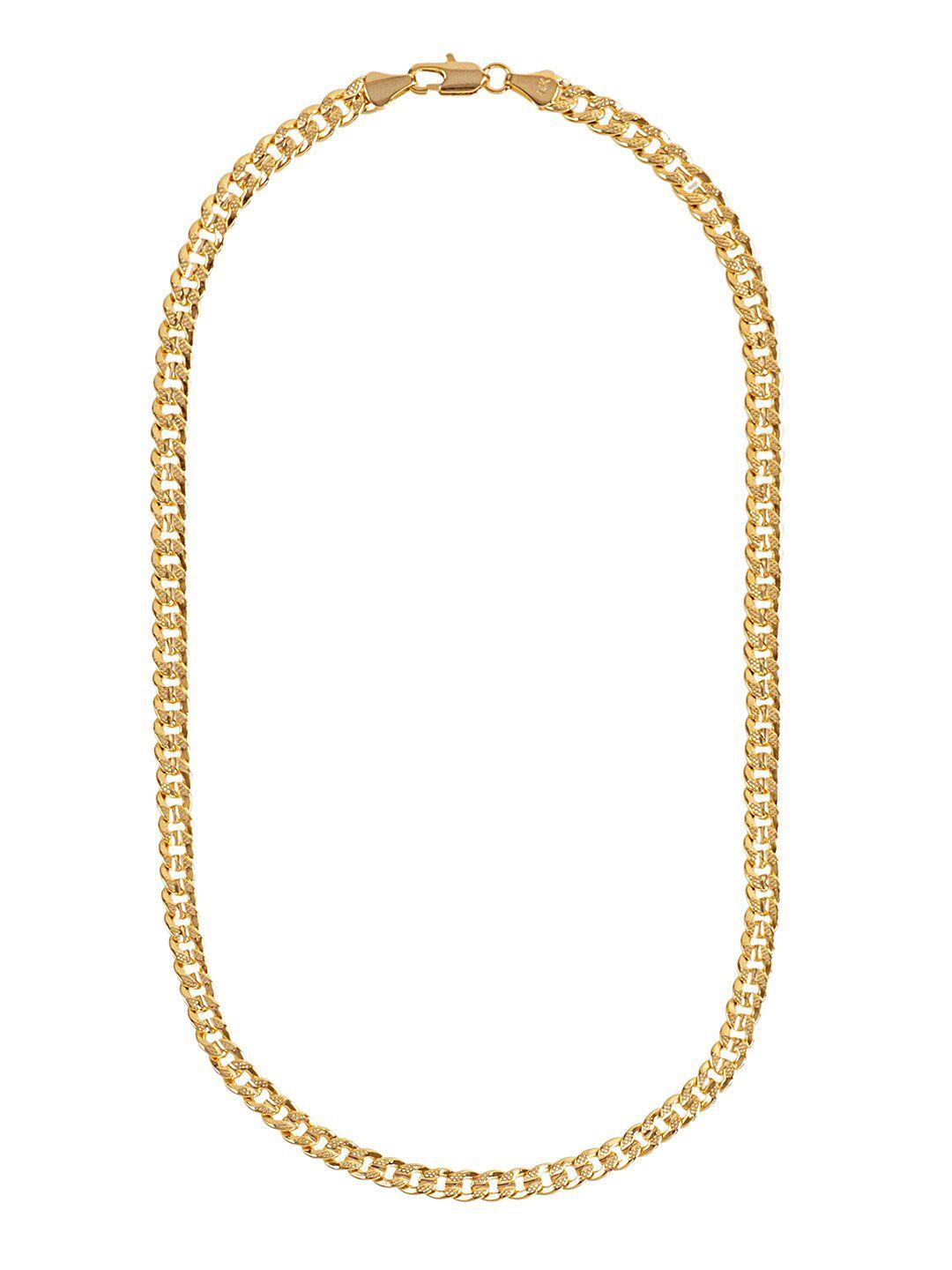 shining jewel - by shivansh brass gold-plated chain