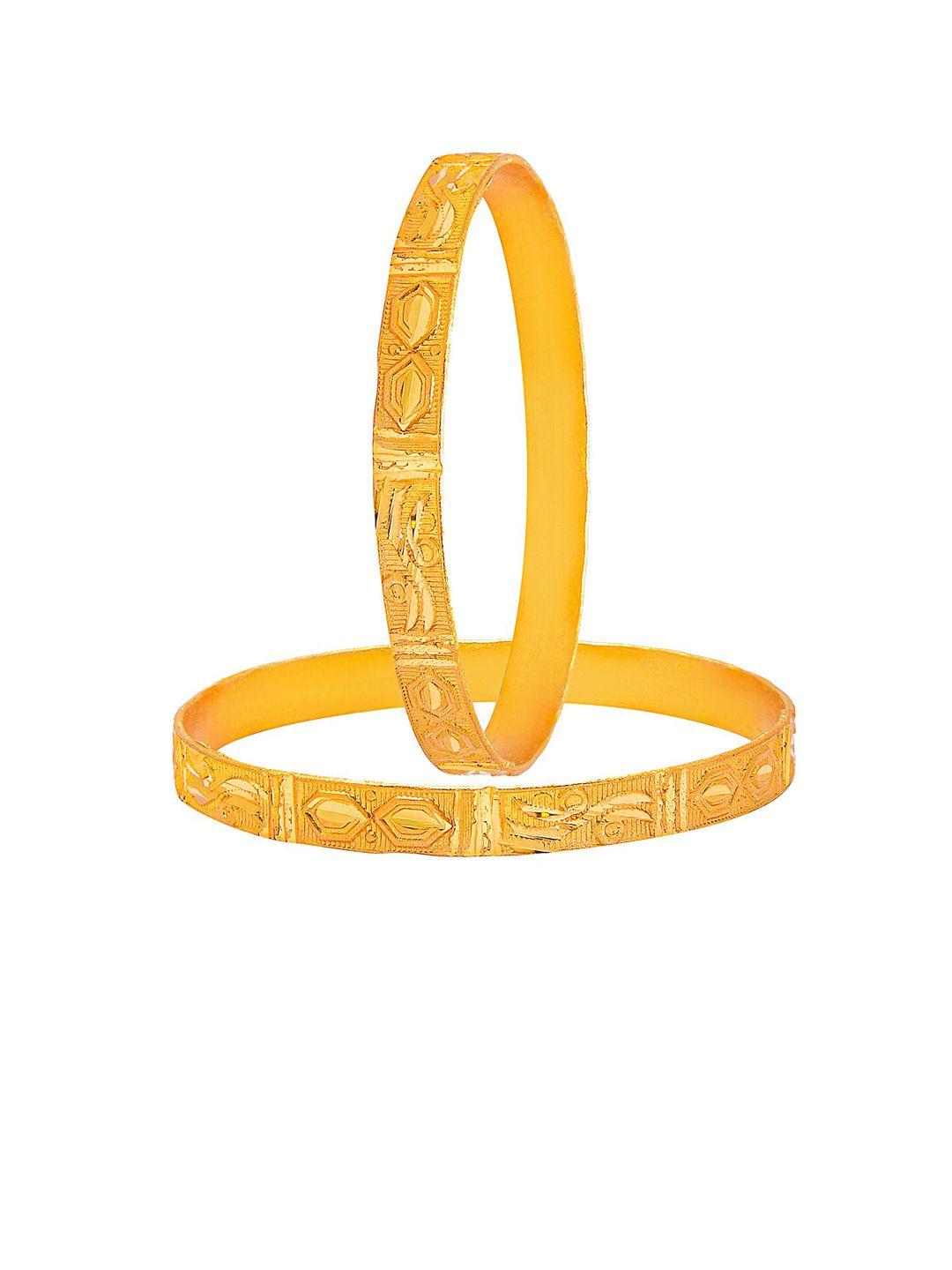 shining jewel - by shivansh gold-toned set of 4 gold-plated bangles