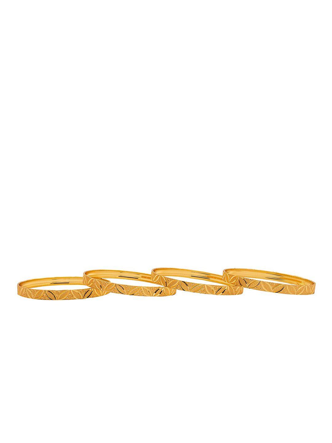 shining jewel - by shivansh set of 4 gold-plated bangle