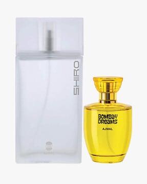 shiro edp citrus spicy perfume for men and bombay dreams edp floral fruity perfume for women + 2 parfum testers