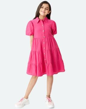 shirt dress with short sleeves