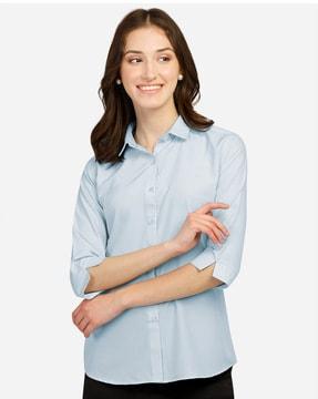 shirt dress with spread collar