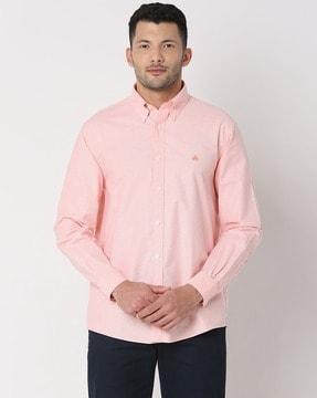 shirt with button-down collar