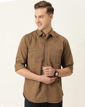 shirt with front patch pocket