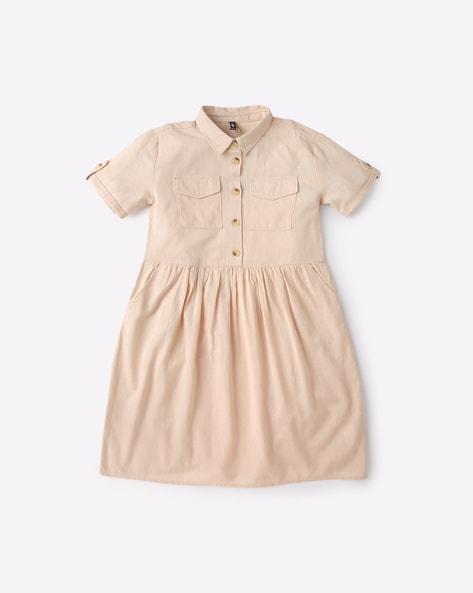 shirt dress with flap pockets