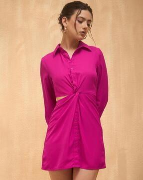 shirt dress with full sleeves