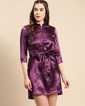 shirt dress with tie-up